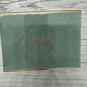 Tiffany & Co. Teal Playing Cards Box with Gold Logo